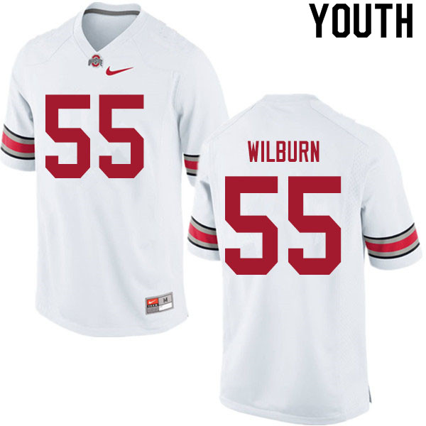 Youth #55 Trayvon Wilburn Ohio State Buckeyes College Football Jerseys Sale-White